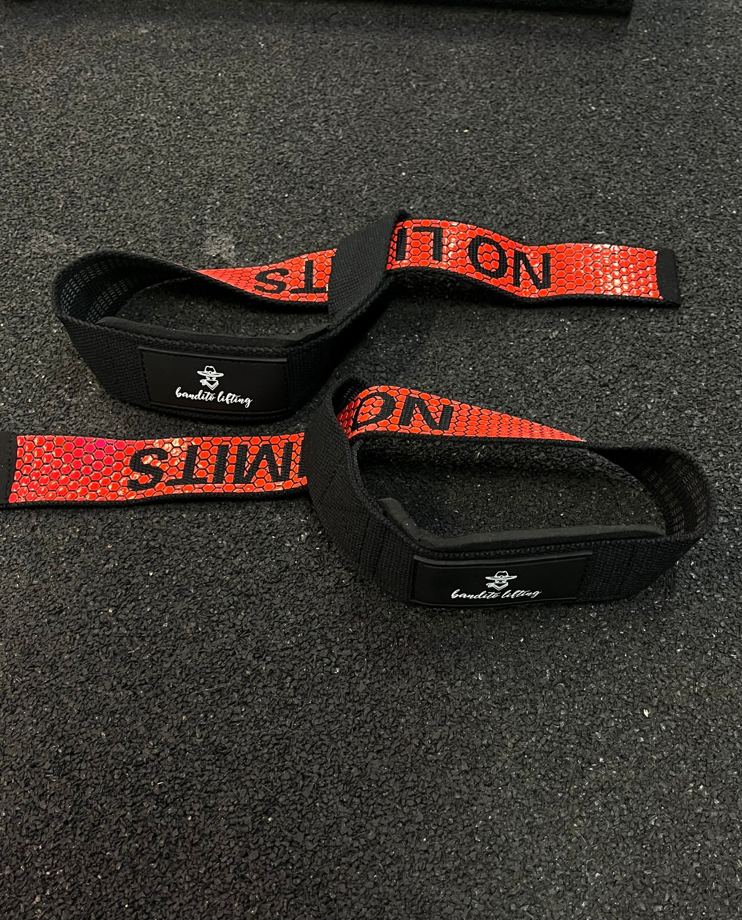lifting straps met rubber grip