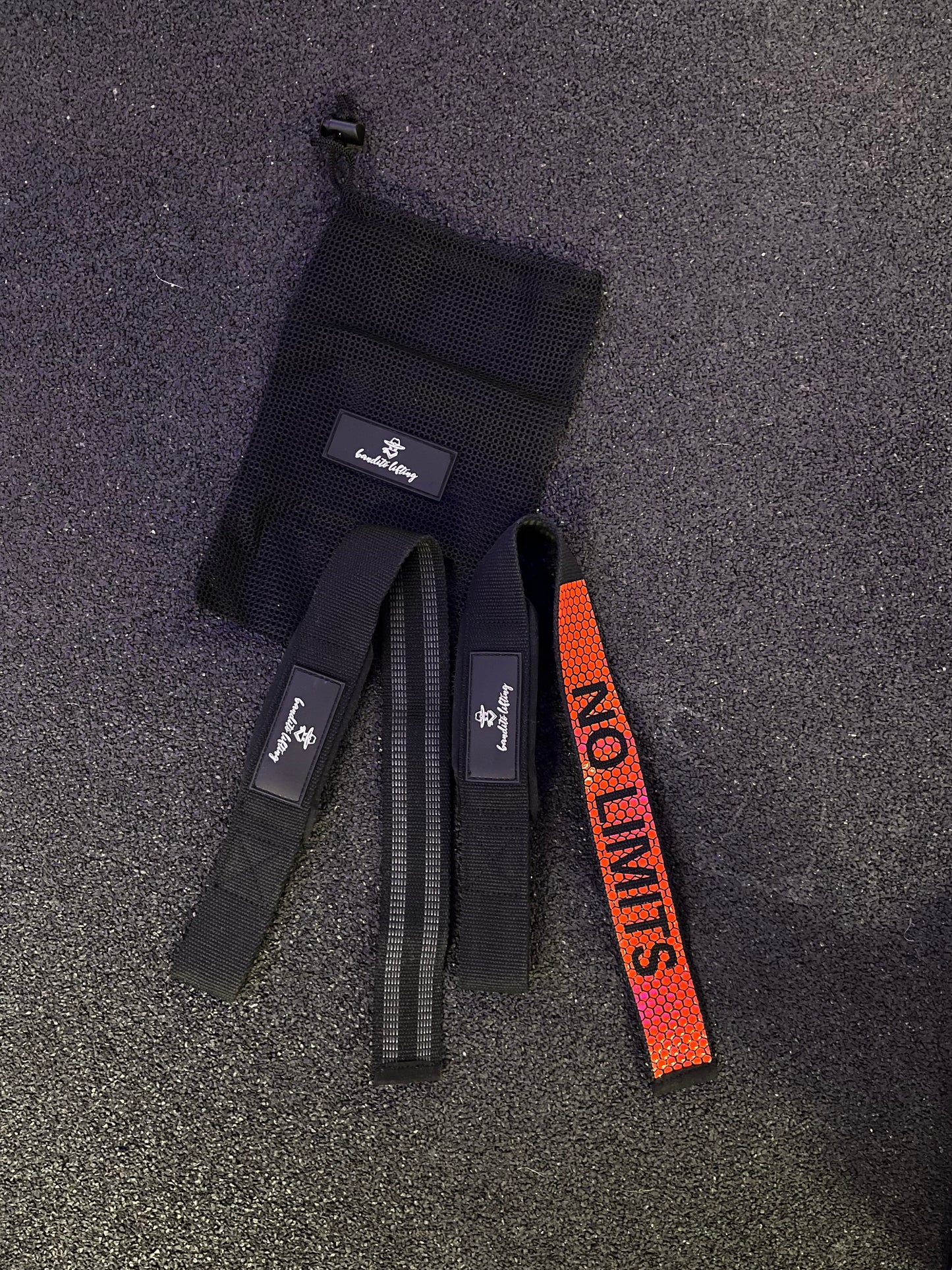 lifting straps met rubber grip