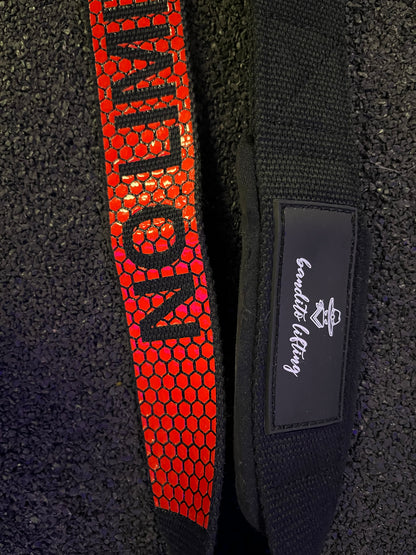 lifting straps met rubber bandito lifting deadlifts onderarm support