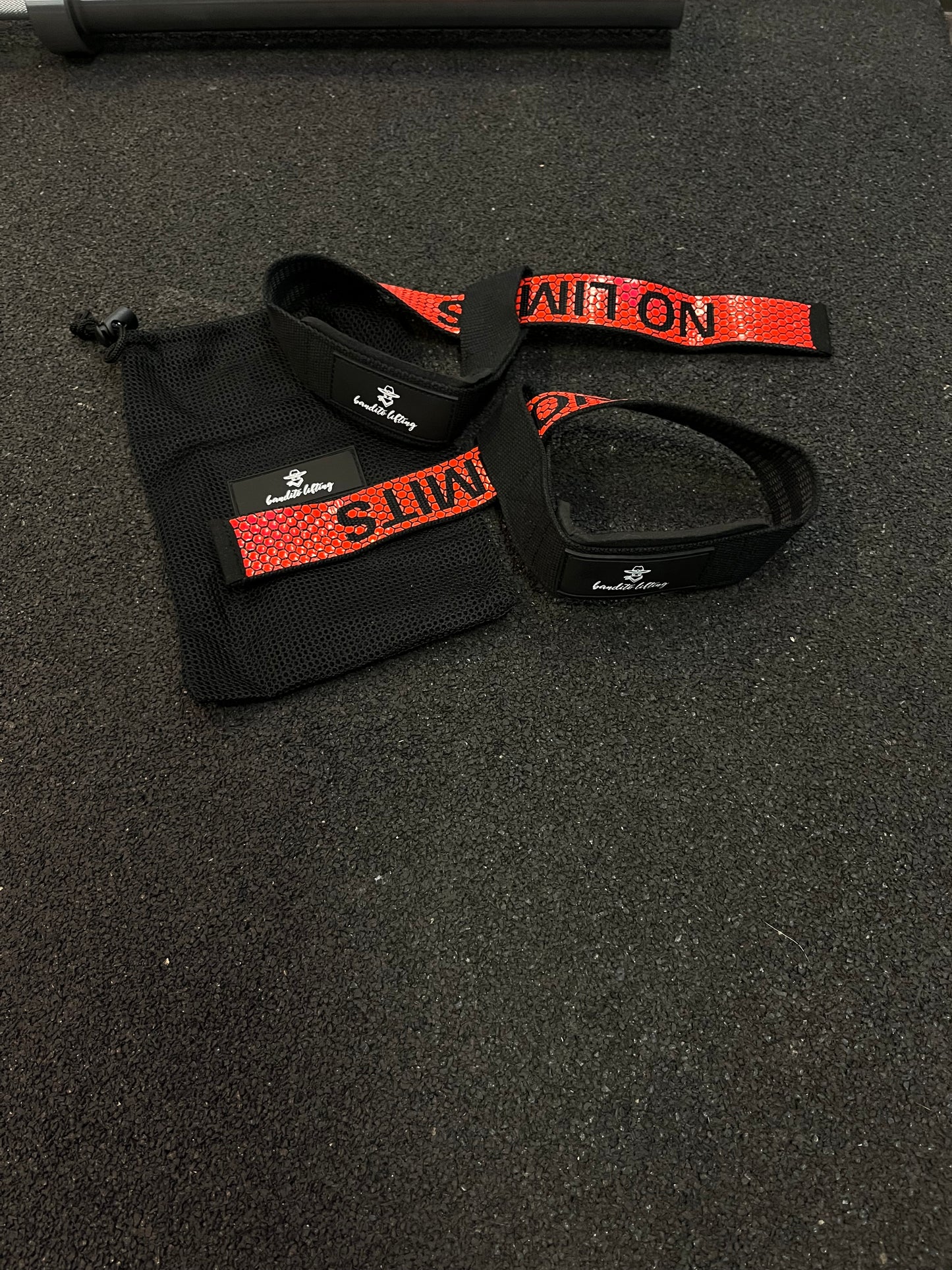 lifting straps met rubber grip